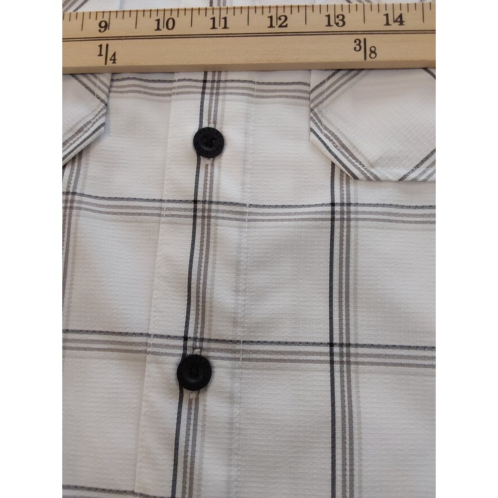 Harley Davidson MotorClothes Shirt Mens M White Plaid Button Up Biker Logo - Picture 11 of 13